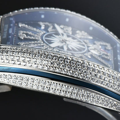 Vanguard 45mm Diamond Blue Dial Blue - Authentic Movement
