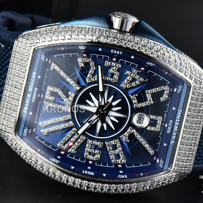 Vanguard 45mm Diamond Blue Dial Blue - Authentic Movement