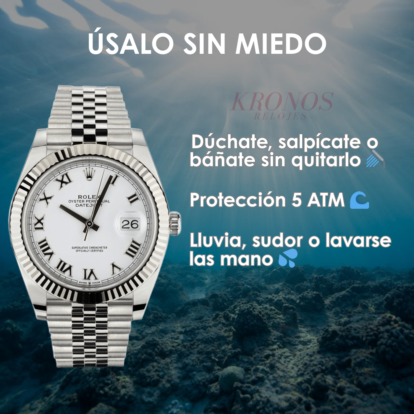 Datejust Oystersteel - White Roman Dial Jubilee Type Rolex
