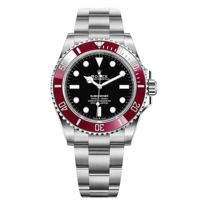 GMT-Master II Oystersteel Black Dial Cherry Bezel reloj de lujo Kronos Relojes