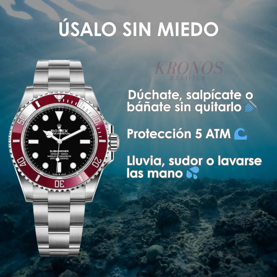GMT-Master II Oystersteel Black Dial detalle corona Oyster Date Kronos Relojes