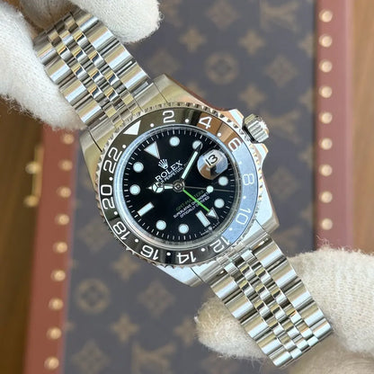 Reloj GMT-Master II acero inoxidable estilo AAA con bisel negro - Kronos Relojes