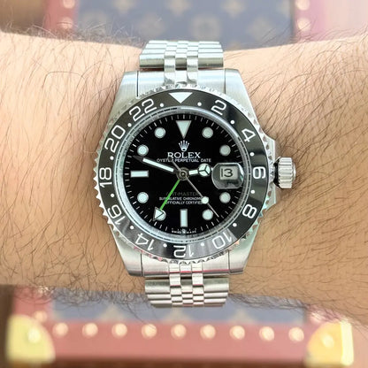 Correa Jubilee GMT-Master II negro acero - Reloj de lujo accesible Kronos