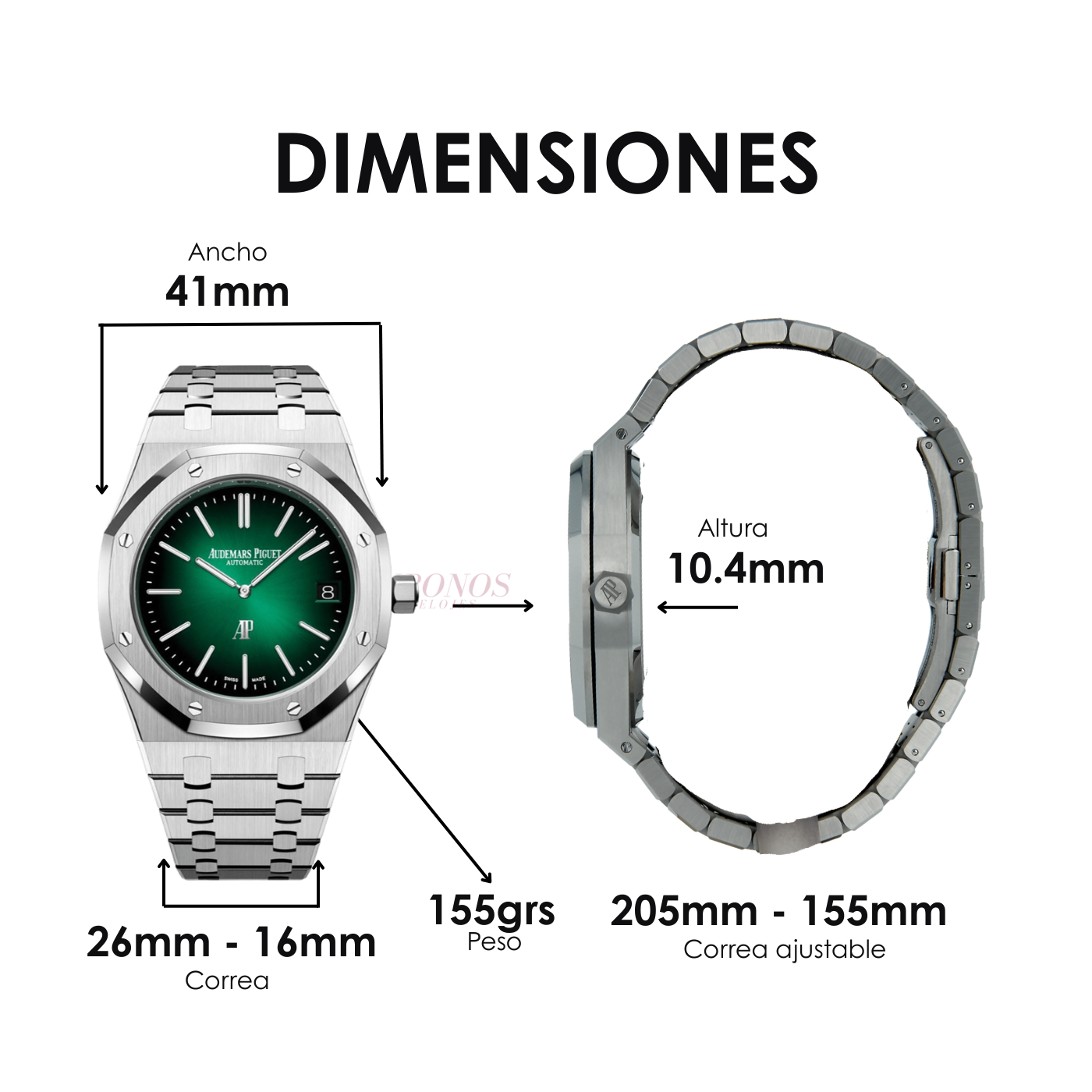 Royal Oak Steel – Green Dial Tipo AP