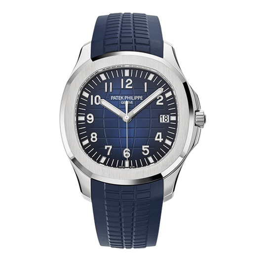 Aquanaut Steel – Blue Dial Rubber Strap
