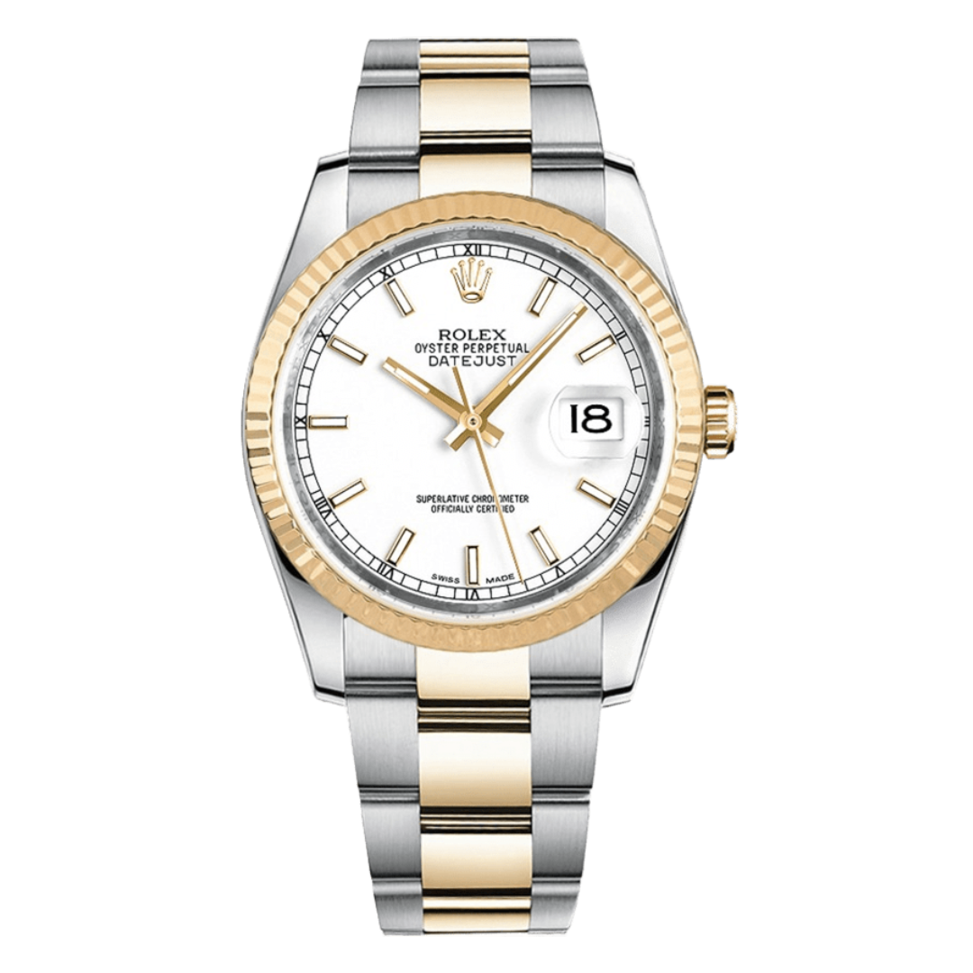 Datejust Rolesor - White Dial Oyster Rolex Type