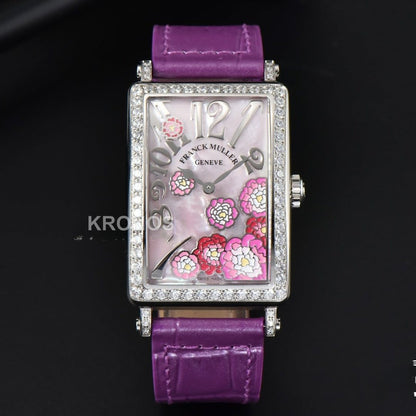 Long Island Ladies 26mm Diamond Mop Dial Purple Swiss - Authentic Movement
