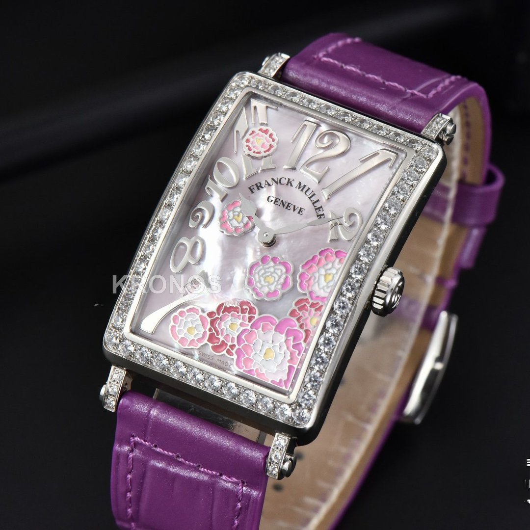 Long Island Ladies 26mm Diamond Mop Dial Purple Swiss - Authentic Movement