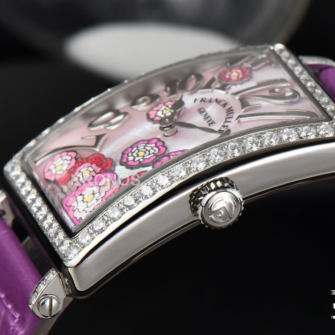 Long Island Ladies 26mm Diamond Mop Dial Purple Swiss - Authentic Movement