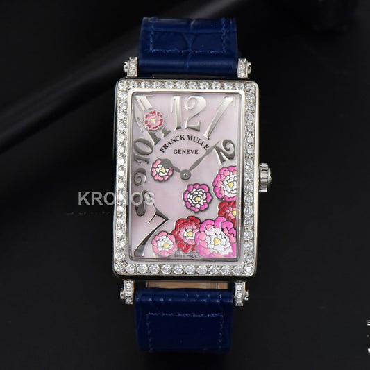 Long Island Ladies 26mm Diamond Dial Blue Swiss - Authentic Movement