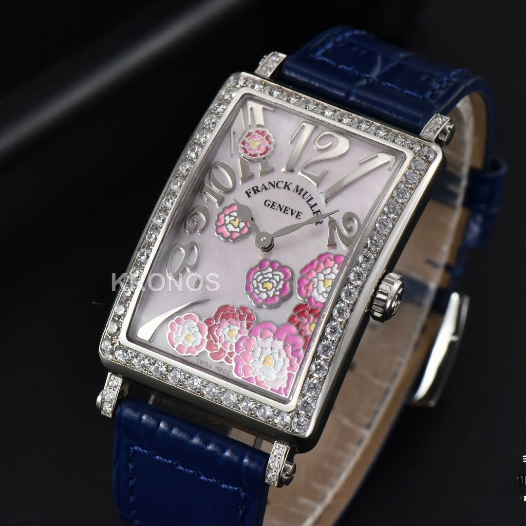 Long Island Ladies 26mm Diamond Dial Blue Swiss - Authentic Movement