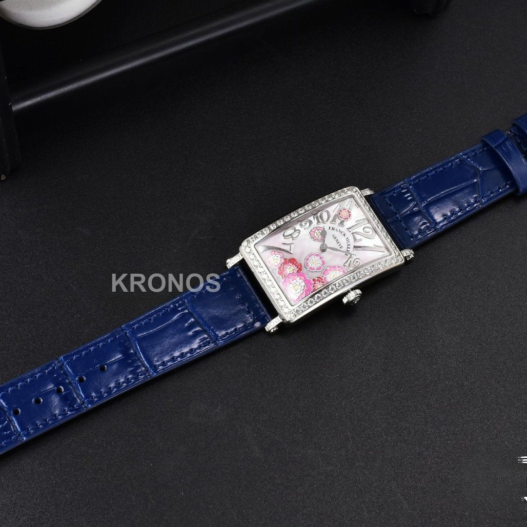 Long Island Ladies 26mm Diamond Dial Blue Swiss - Authentic Movement