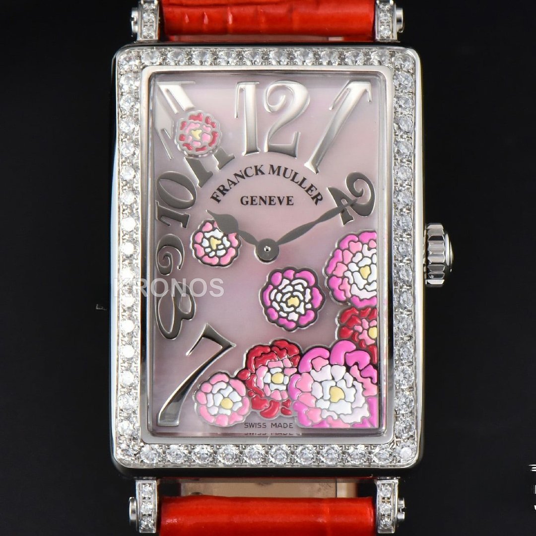 Long Island Ladies 26mm Diamond Dial Red Swiss - Authentic Movement