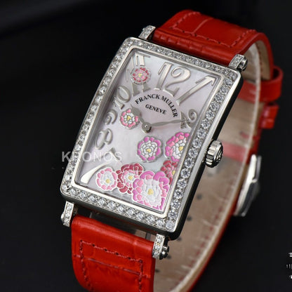 Long Island Ladies 26mm Diamond Dial Red Swiss - Authentic Movement