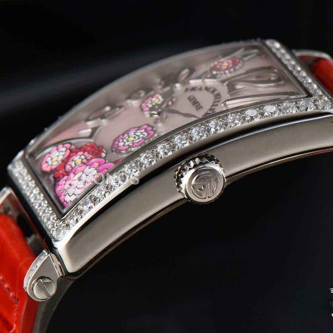 Long Island Ladies 26mm Diamond Dial Red Swiss - Authentic Movement