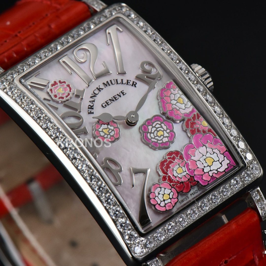 Long Island Ladies 26mm Diamond Dial Red Swiss - Authentic Movement