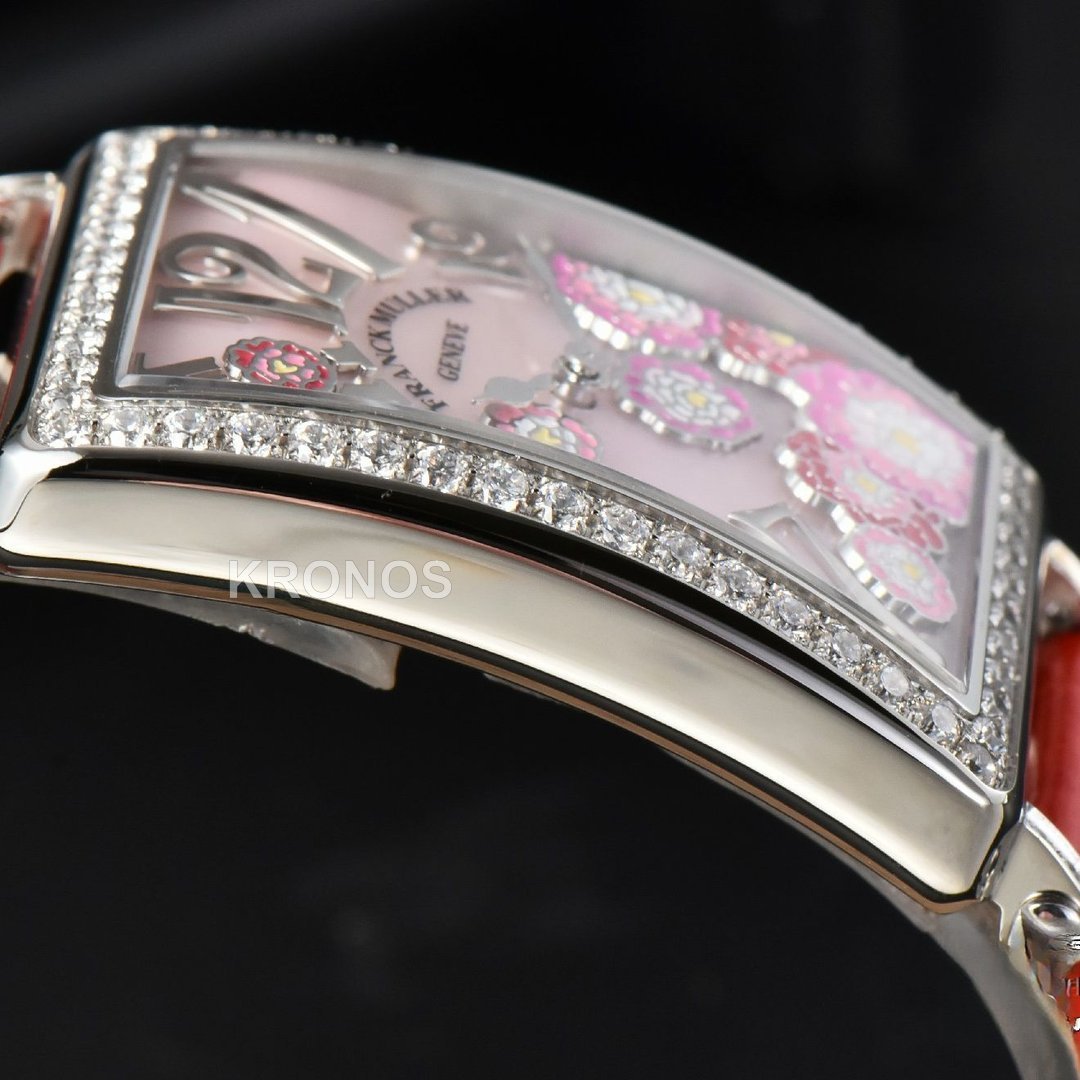Long Island Ladies 26mm Diamond Dial Red Swiss - Authentic Movement
