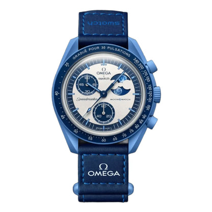 Reloj Moonphase Blue Kronos Relojes - Vista frontal con fase lunar
