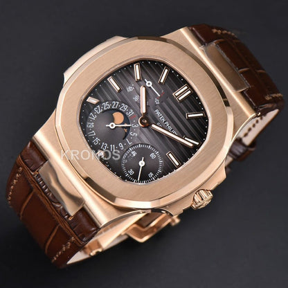 Nautilus 40mm Brown Dial Brown - Authentic Movement