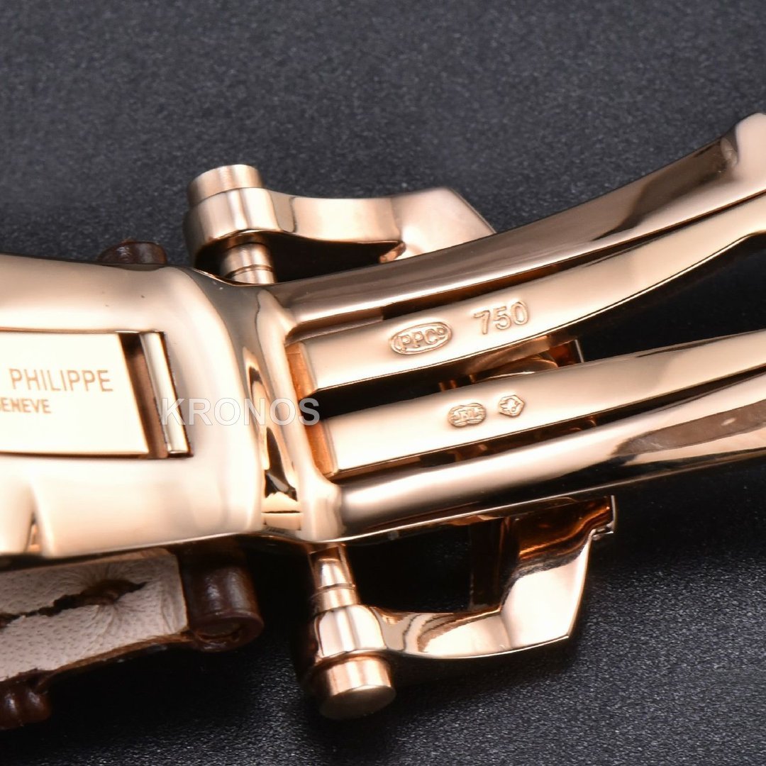 Nautilus 40mm Diamond Gray Dial Diamond Marker Moonphase Brown - Authentic Movement