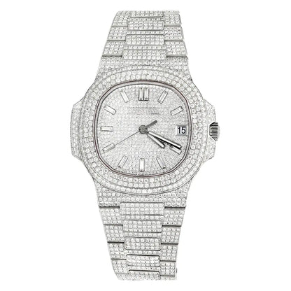 Nautilus Diamond White Dial Kronos Relojes reloj lujo accesible