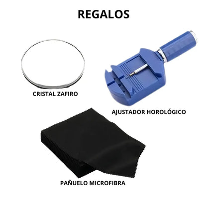 Nautilus Diamond White Kronos Relojes lateral correa premium acero