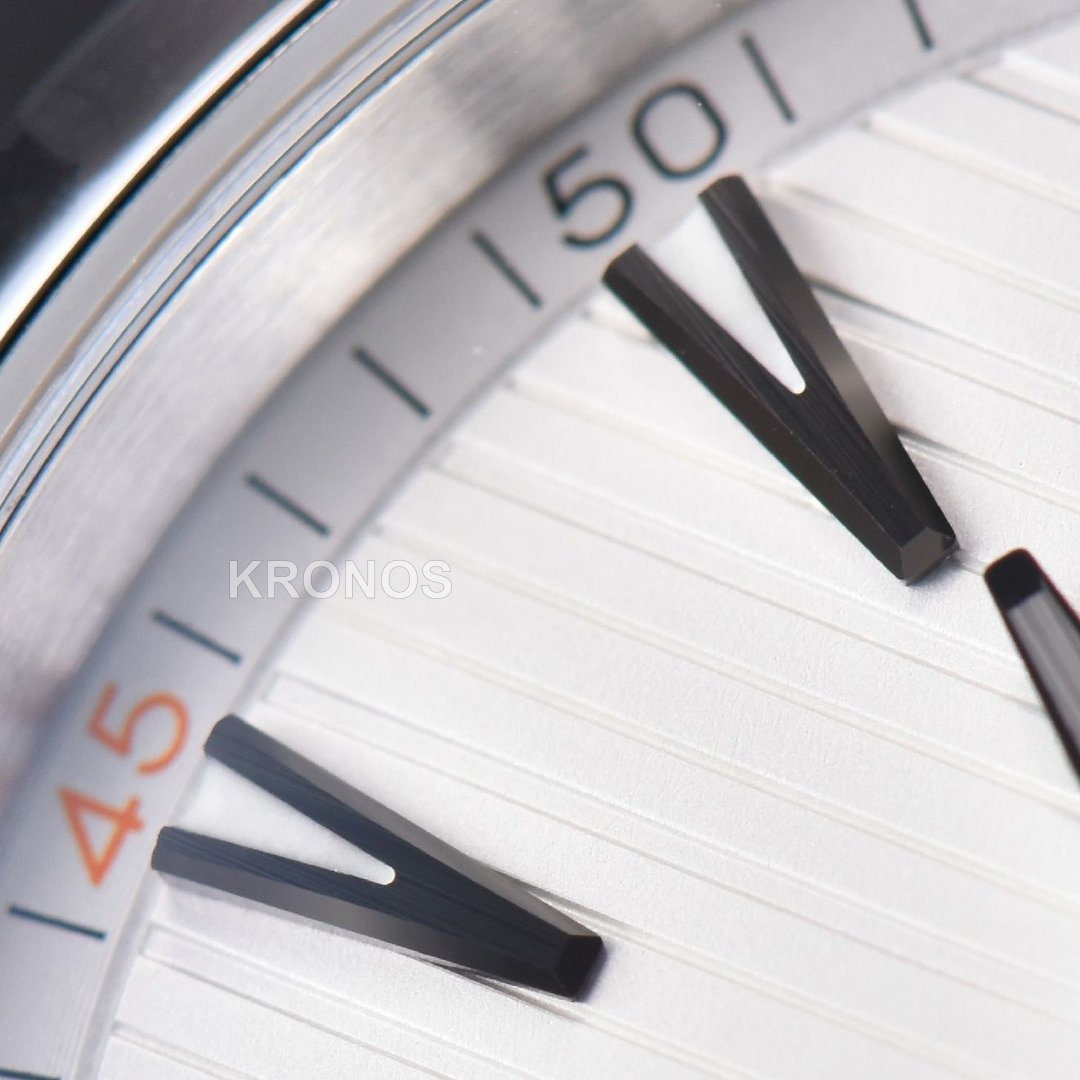 Aqua Terra 150m Seamaster 41mm White Dial Orange Hands Black - Authentic Movement