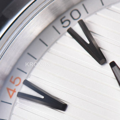 Aqua Terra 150m Seamaster 41mm White Dial Orange Hands Black - Authentic Movement