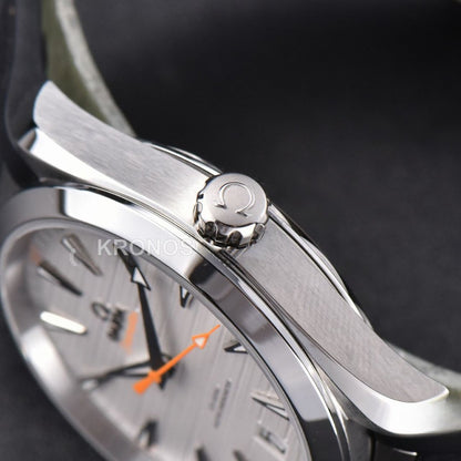 Aqua Terra 150m Seamaster 41mm White Dial Orange Hands Black - Authentic Movement