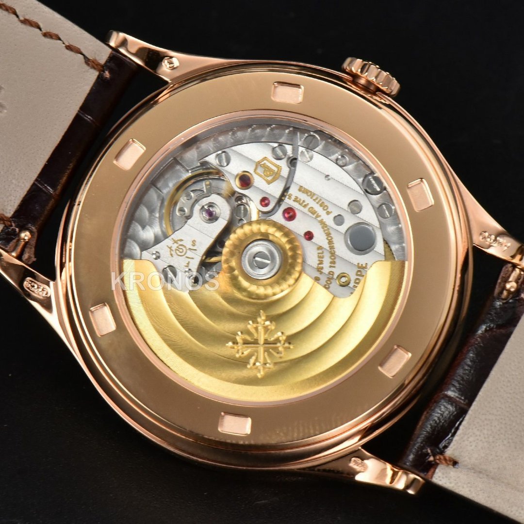Calatrava 38mm Beige Dial Brown - Authentic Movement
