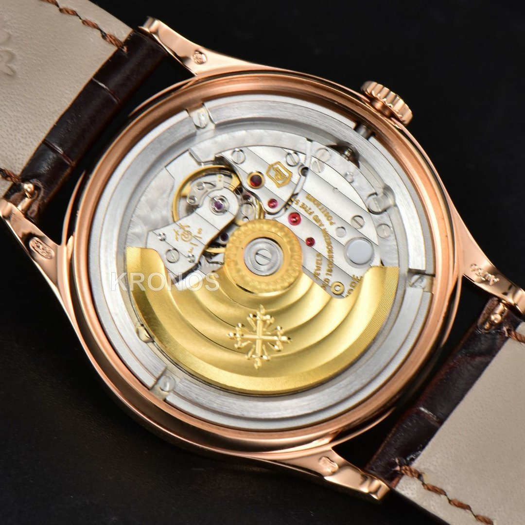 Calatrava 38mm Beige Dial Brown - Authentic Movement