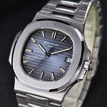 Nautilus 40mm Blue Textured Dial  - Authentic Movement
