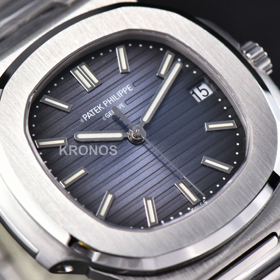 Nautilus 40mm Blue Textured Dial  - Authentic Movement