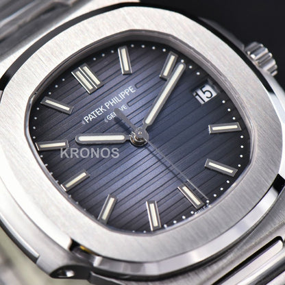 Nautilus 40mm Blue Textured Dial  - Authentic Movement