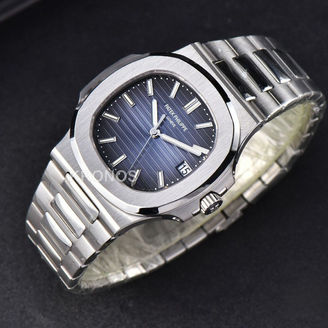 Nautilus 40mm Blue Textured Dial  - Authentic Movement