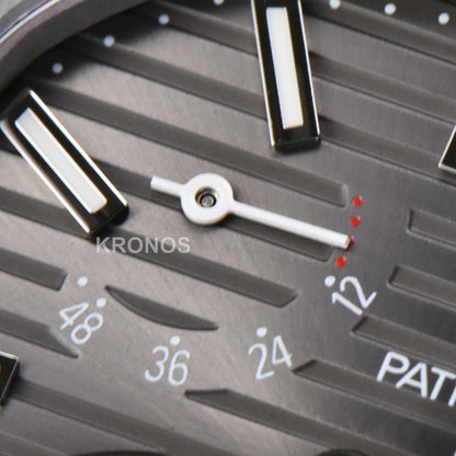 Nautilus 40mm Gray Dial Black - Authentic Movement