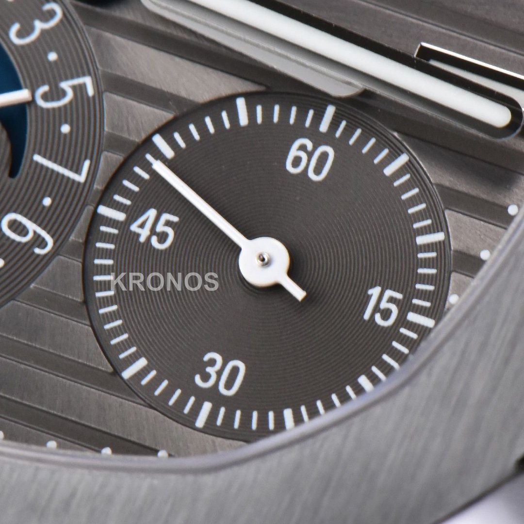 Nautilus 40mm Gray Dial Black - Authentic Movement