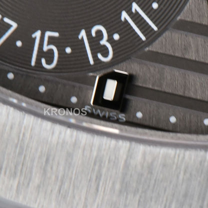 Nautilus 40mm Gray Dial Black - Authentic Movement