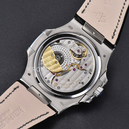 Nautilus 40mm Gray Dial Black - Authentic Movement