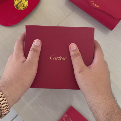 Santos Steel – Black Dial Leather Strap Cartier Type