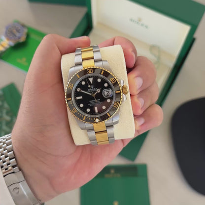 Submariner Rolesor – Black Dial Black Bezel Oyster Date Type Rolex