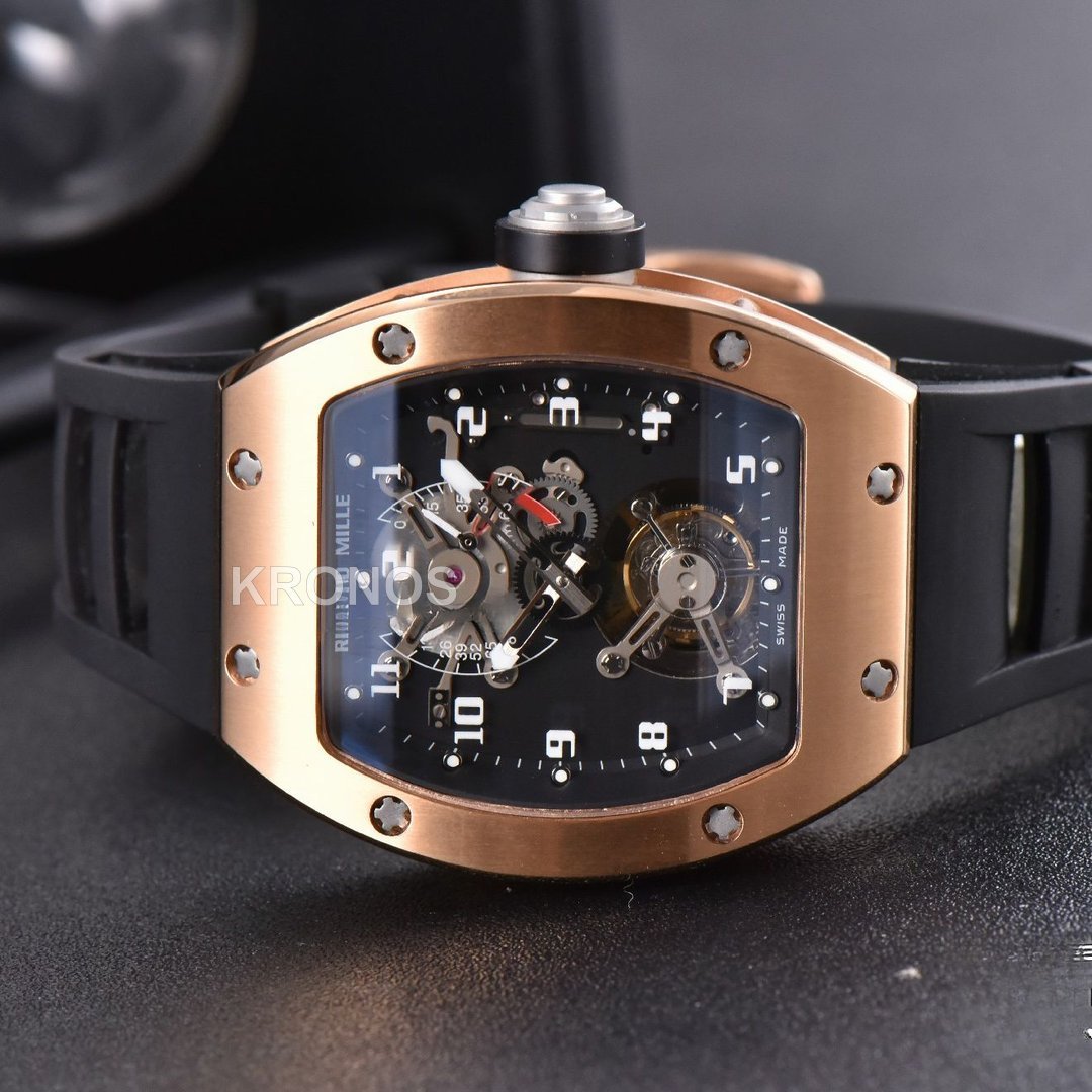 Rm001 Tourbillon 47mm Black Skeleton Dial Black - Authentic Movement