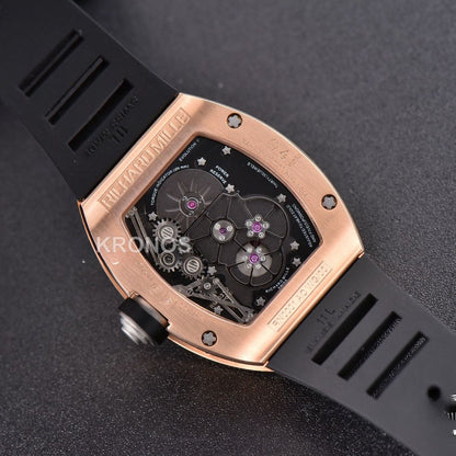 Rm001 Tourbillon 47mm Black Skeleton Dial Black - Authentic Movement