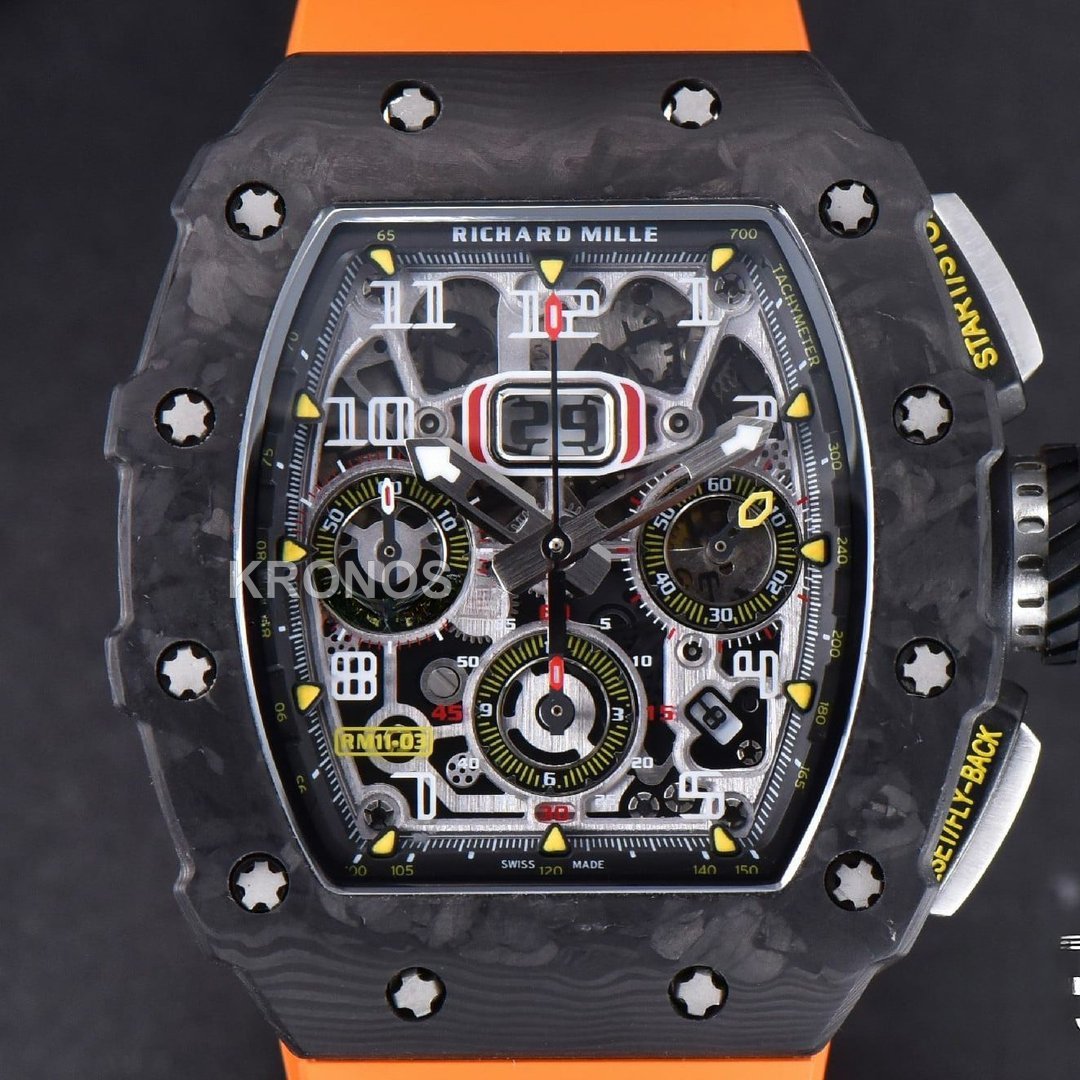Rm011 Ntpt Chrono Skeleton Dial Orange - Authentic Movement