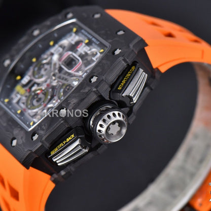 Rm011 Ntpt Chrono Skeleton Dial Orange - Authentic Movement