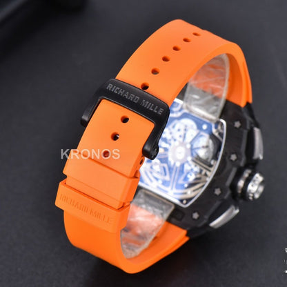 Rm011 Ntpt Chrono Skeleton Dial Orange - Authentic Movement