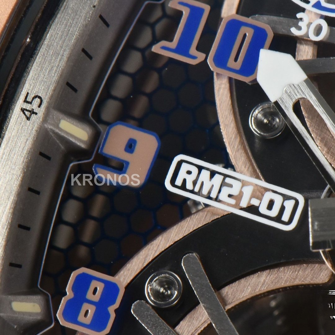 Rm012 01 Tourbillon Rose Gold Case White Ceown White - Authentic Movement