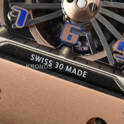 Rm012 01 Tourbillon Rose Gold Case White Ceown White - Authentic Movement