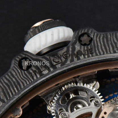 Rm012 01 Tourbillon Rose Gold Case White Ceown White - Authentic Movement