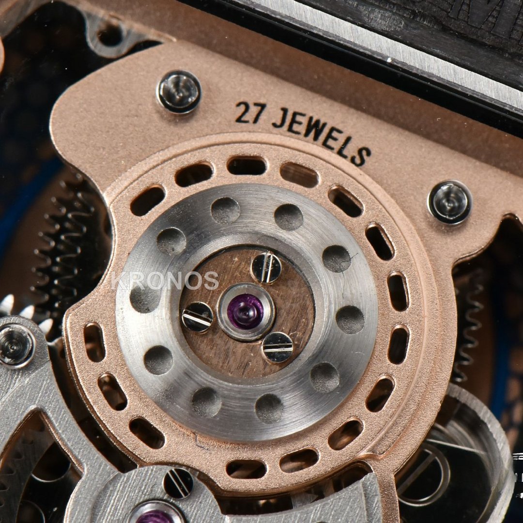 Rm012 01 Tourbillon Rose Gold Case White Ceown White - Authentic Movement